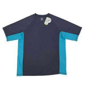 TSLA Active T Shirt Men's Size L Navy Blue Short Sleeve Quick Dry Moisture Wick